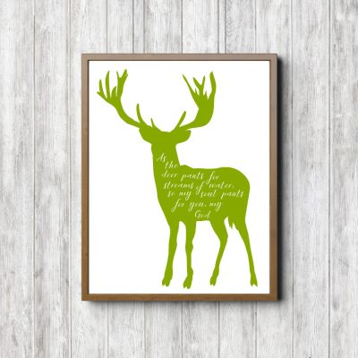 Psalm 42:1 Scripture - Lime Deer