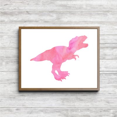 Pink T-Rex Dinosaur Printable