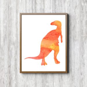 Orange T-Rex Dinosaur Printable