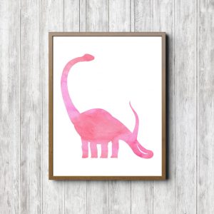 Pink Brontosaurus Dinosaur Printable