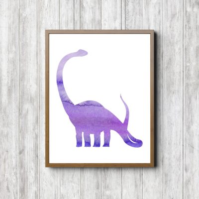Purple Brontosaurus Dinosaur Printable