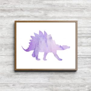 Purple Stegosaurus Dinosaur Printable