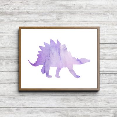 Purple Stegosaurus Dinosaur Printable