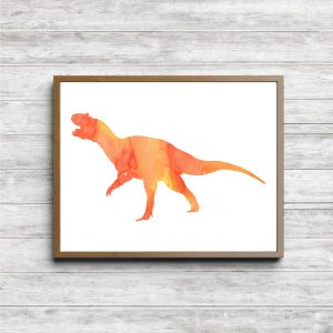 Orange Tyrannosaurus Rex Dinosaur Printable