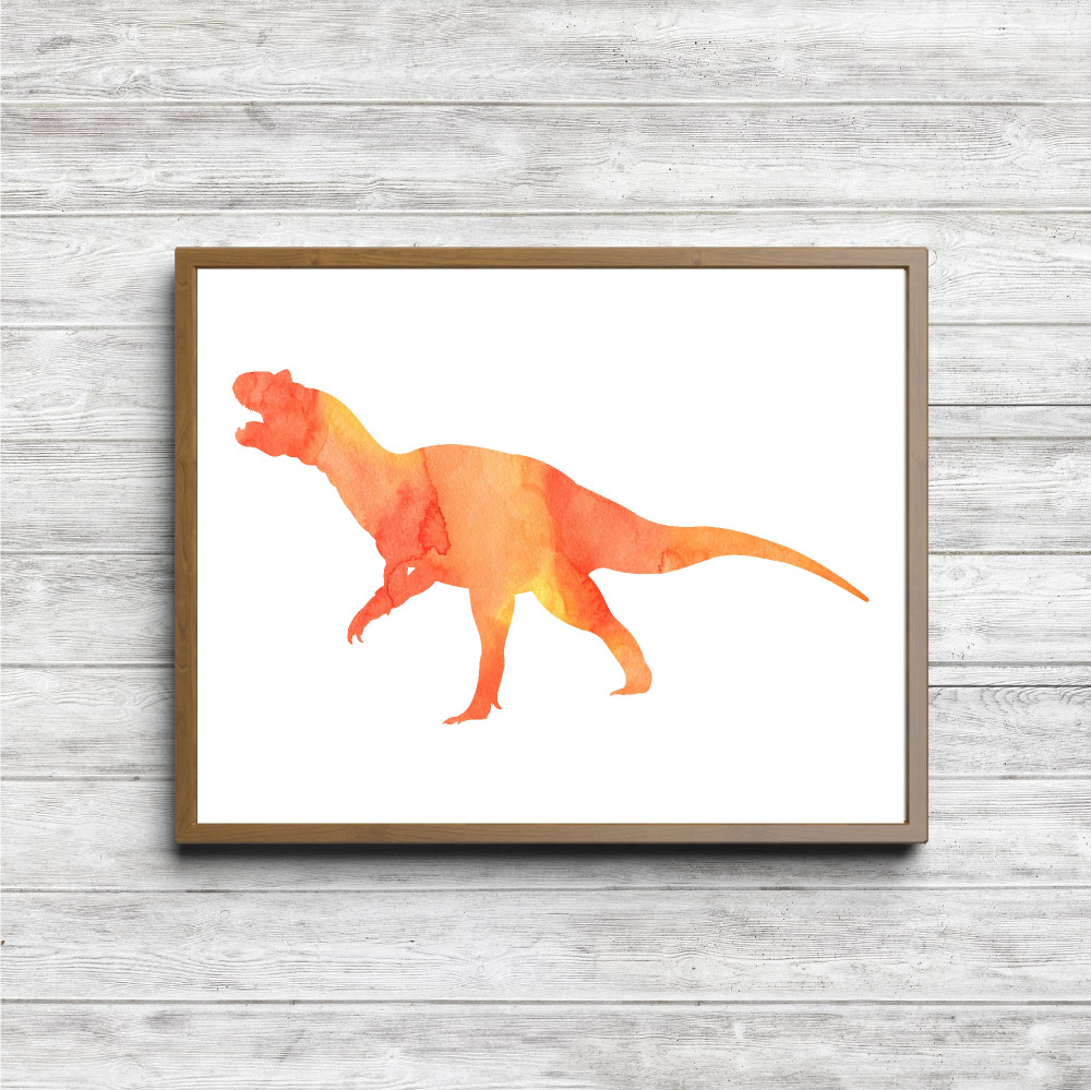 Orange Tyrannosaurus Rex Dinosaur Printable