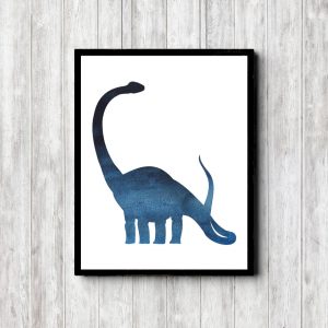 Blue Brontosaurus Dinosaur Printable