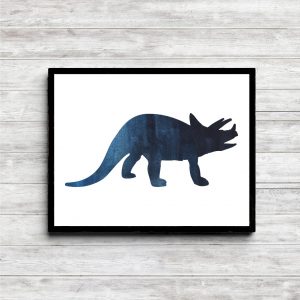 Blue Triceratops Dinosaur Printable