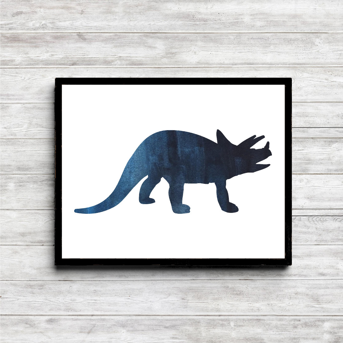 Blue Triceratops Dinosaur Printable