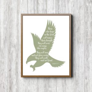 Isaiah 40:31 Green Scripture Printable