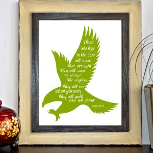 Isaiah 40:31 Lime Scripture Printable