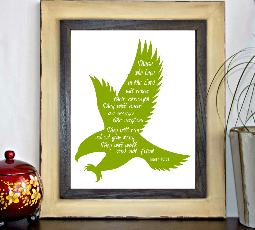 Isaiah 40:31 Lime Scripture Printable