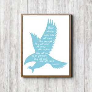 Isaiah 40:31 Teal Scripture Printable
