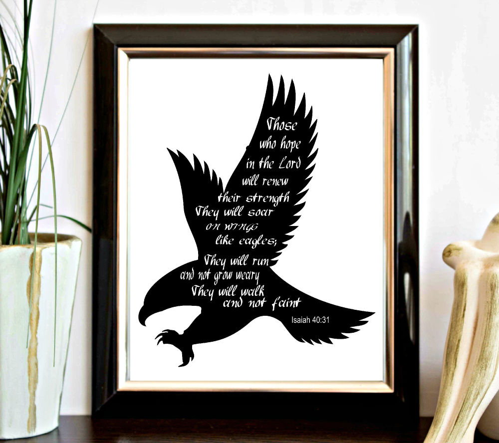 Isaiah 40:31 Black Scripture Printable