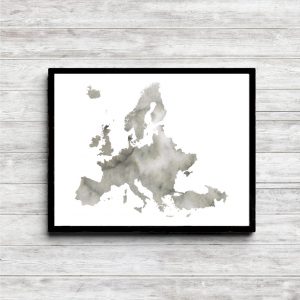 Gray European Watercolor Printable