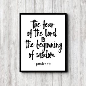 Proverbs 9:10 Written Scripture Printable
