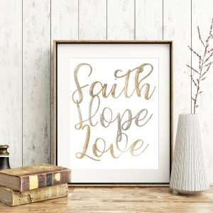 Faith Hope Love Beige Printable