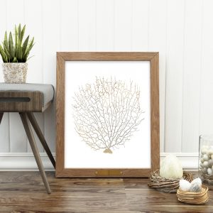 Marine Coral Beige Watercolor Printable