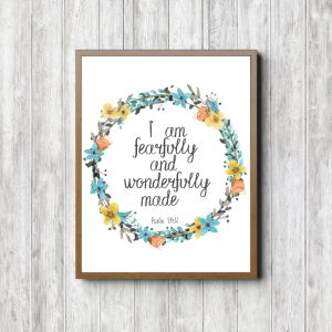 Psalm 139:14 Wreath Scripture Printable