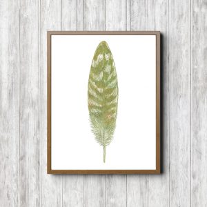 Minimalist Bathroom Feather Poster