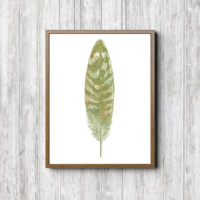 Minimalist Bathroom Feather Poster