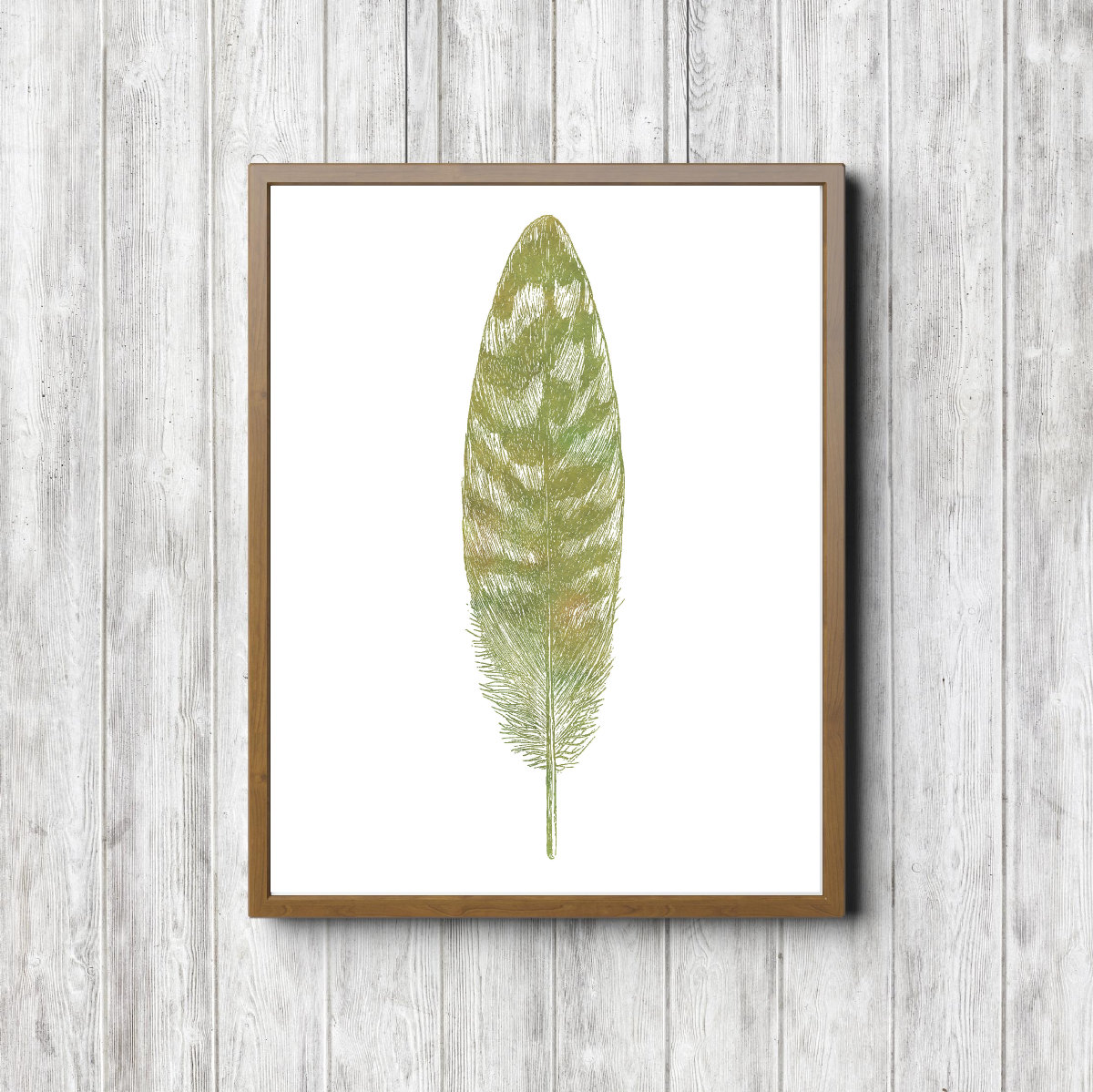 Minimalist Bathroom Feather Poster