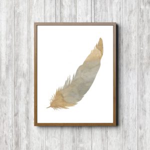 Beige Feather Kids Room Printable