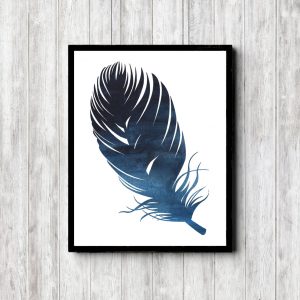 Blue Minimalist Avian Veterinary Wall Art