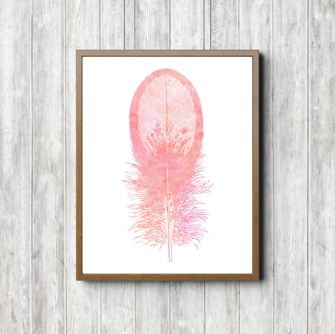 Minimalist Girls Room Feather Wall Art
