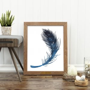 Blue Boys Room Feather Printable