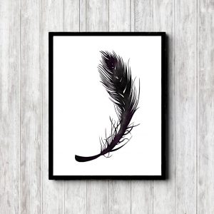 Minimalist Bedroom Feather Printable