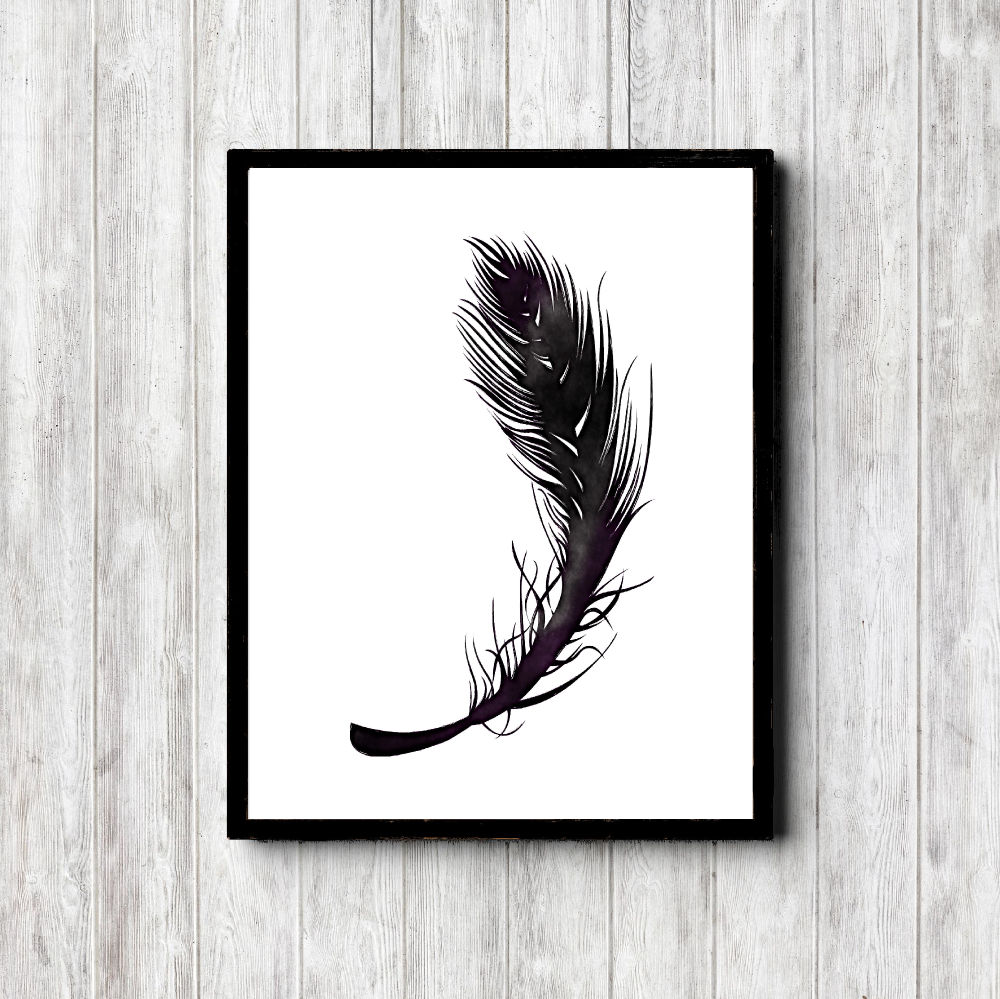 Minimalist Bedroom Feather Printable