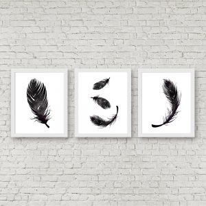 Black Feathers Printable Set