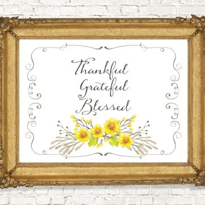 Thankful Grateful Blessed Poster