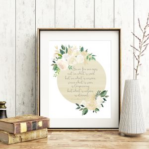2 Corinthians 4:18 Rose Bouquet Printable