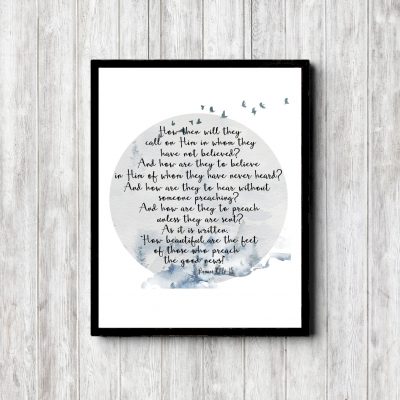 Romans 10:14-15 Foggy Woods Printable
