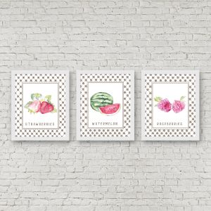 Watercolor Fruit Printable Kitchen Art