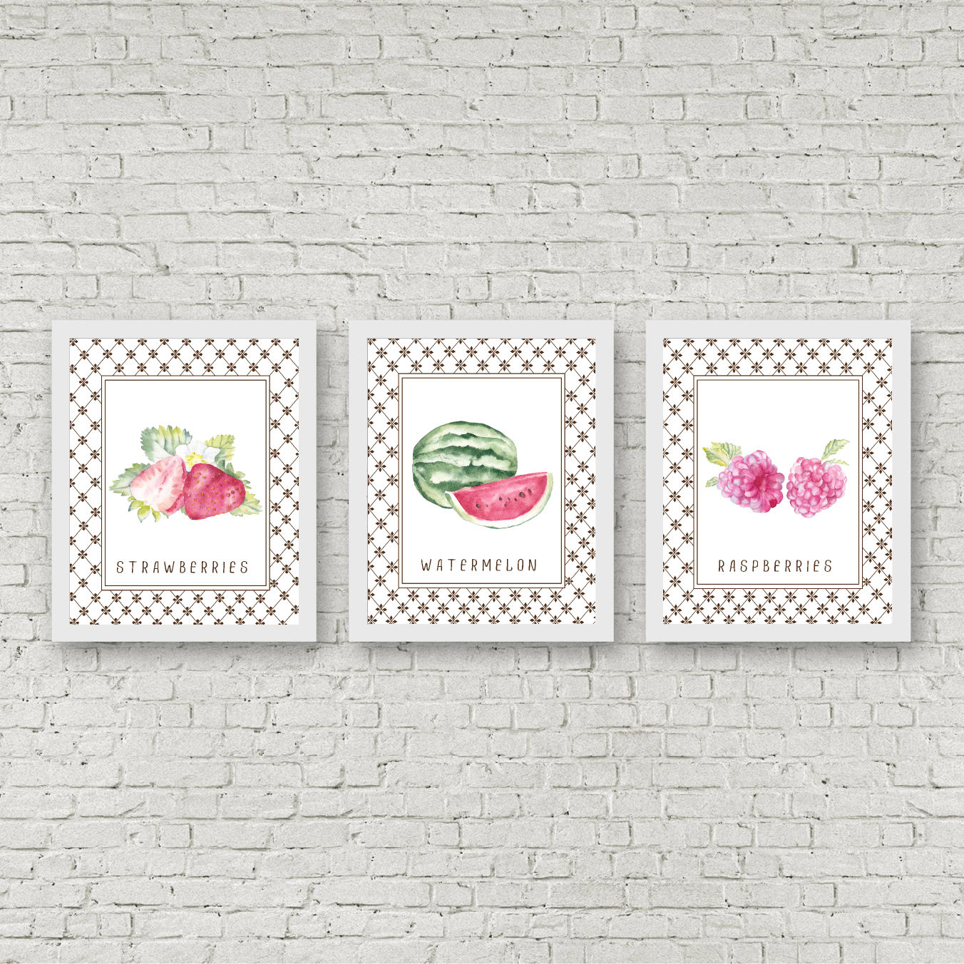 Watercolor Fruit Printable Kitchen Art