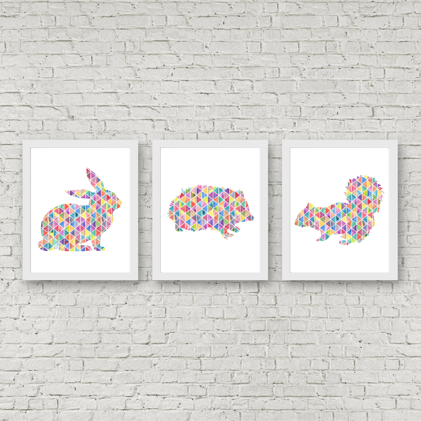 Small Animals Geometric Printable Set