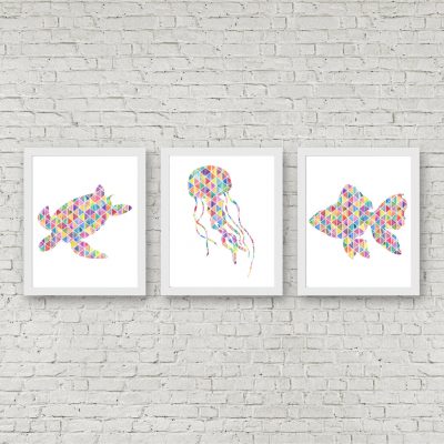 Geometric Watercolor Nautical Printables