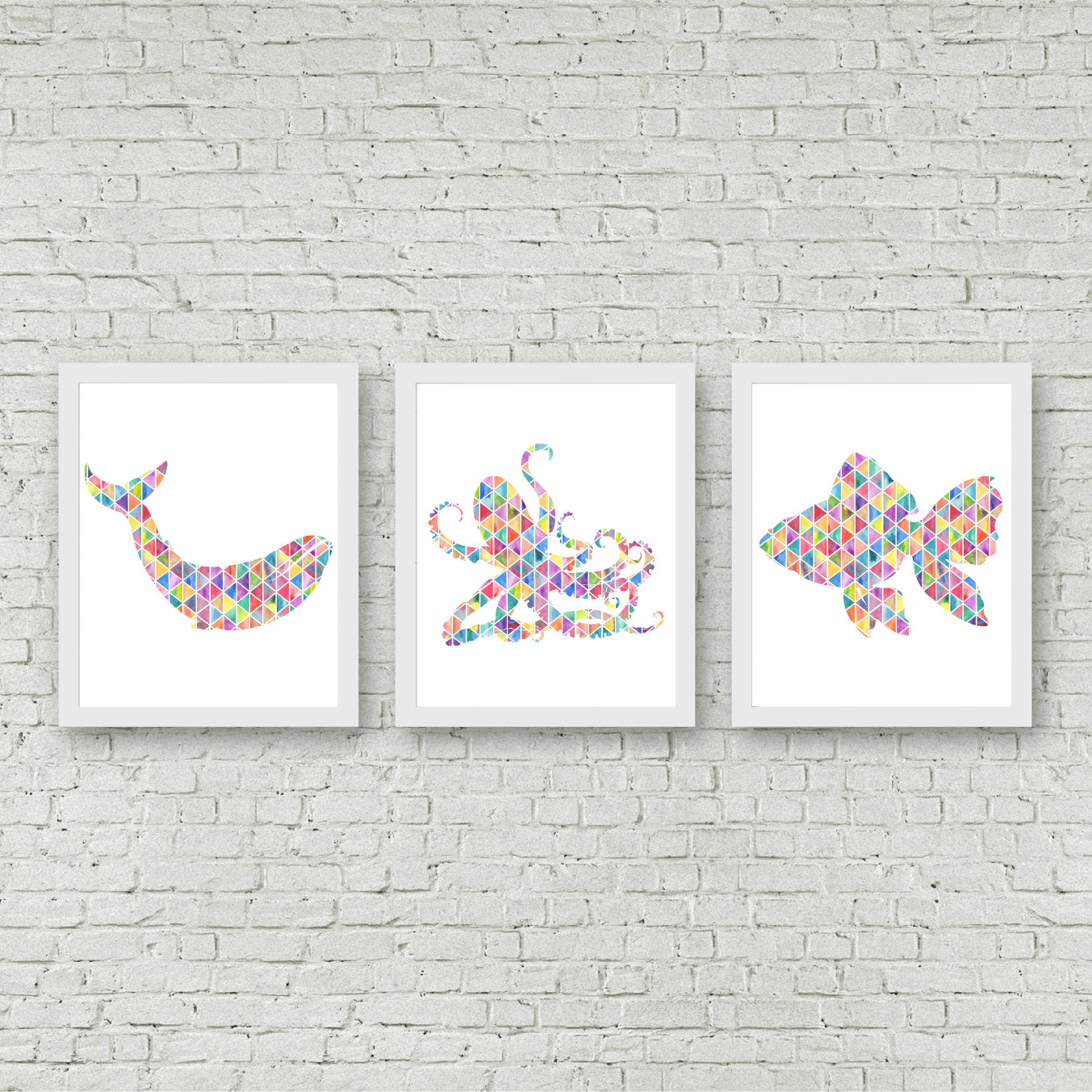 Geometric Ocean Life Printables