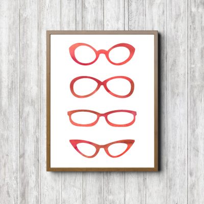 Red Spectacles Optometrist Printable Decor