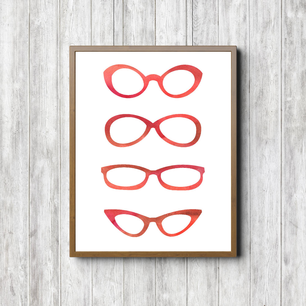 Red Spectacles Optometrist Printable Decor
