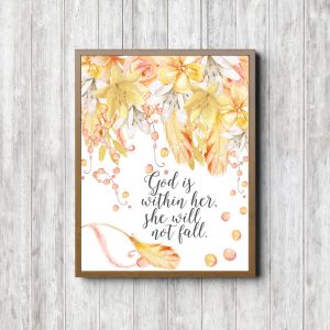 She Will Not Fall Printable