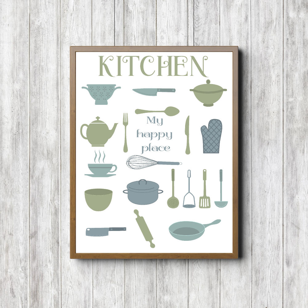 Kitchen My Happy Place Printable