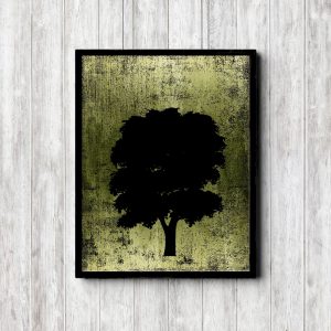 Green Tree Silhouette Printable