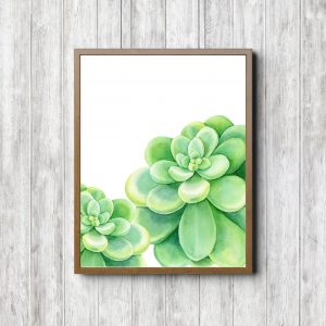 Green Succulent Horticulture Printable