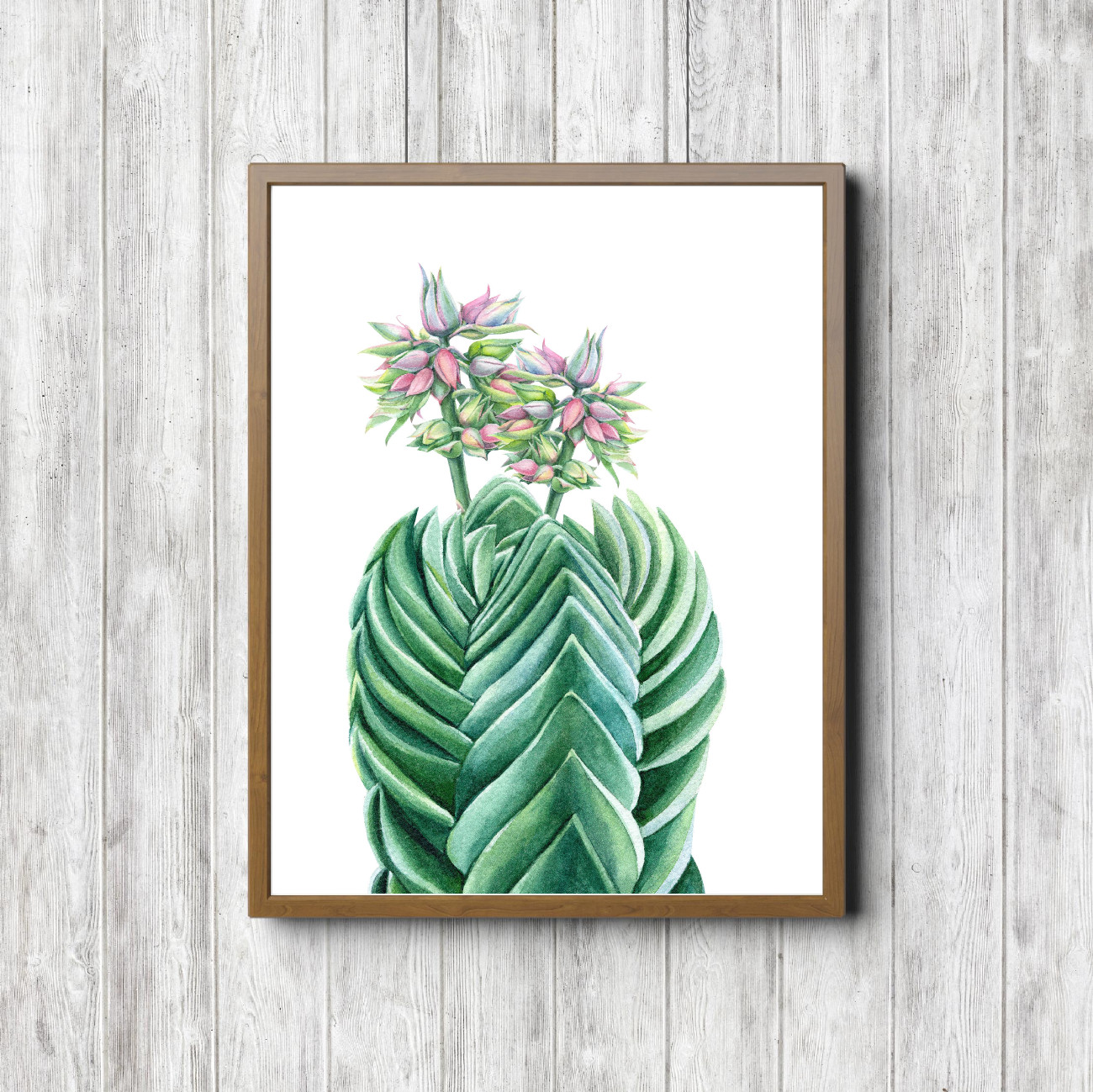 Green Tropical Succulents Printable