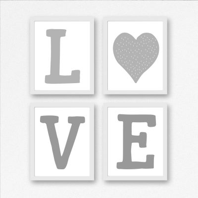 LOVE Scandinavian Gray Printables