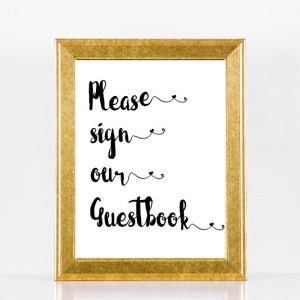Guestbook Minimalist Wedding Sign