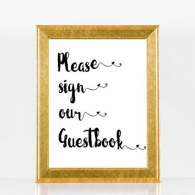 Guestbook Minimalist Wedding Sign